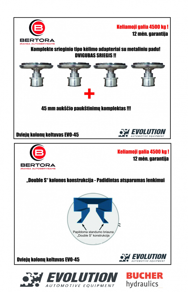 EVO-45DEH 2-column lift 4500kg EVOLUTION/230/400V