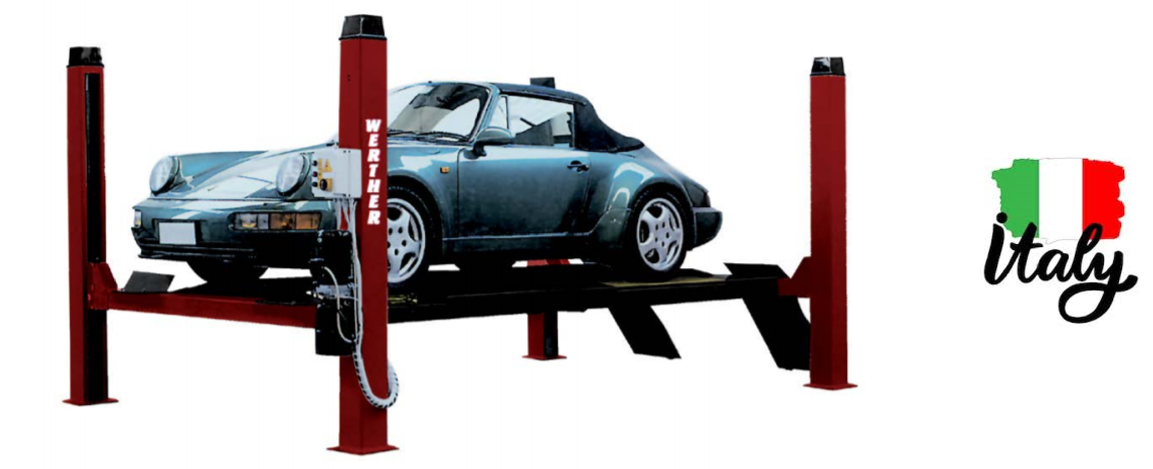 4-post lift 4000kg for wheel alignment WERTHER/400V