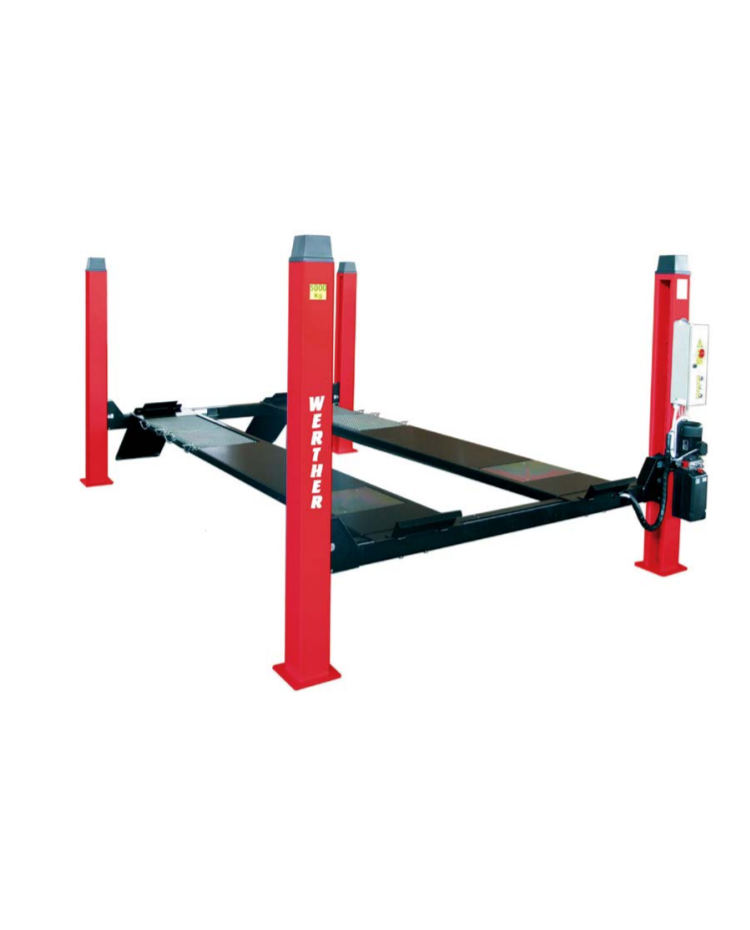 4-post lift 5000kg for wheel alignment WERTHER/400V