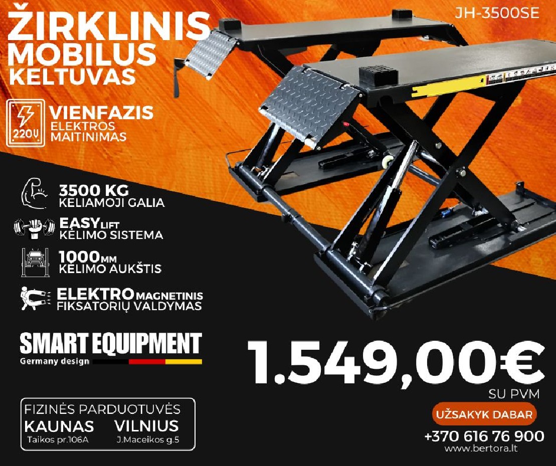 Mobile scissor lift JH-3500SE AUTOMATIC LOCKS