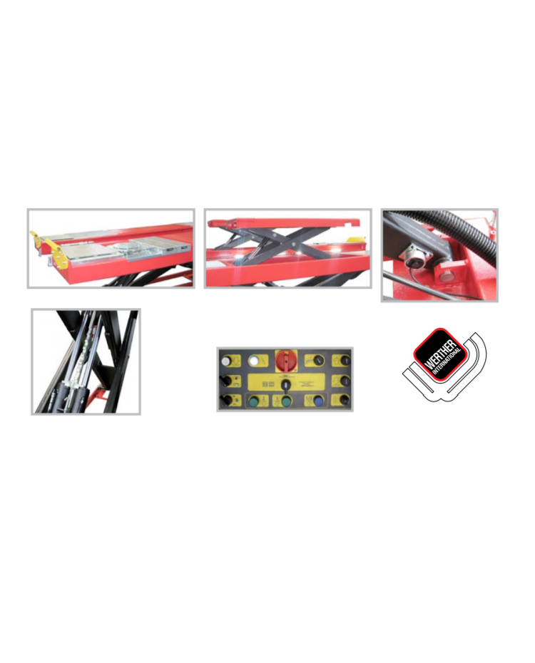 Scissor lift with recessed version wheel geometry WERTHER EV50 ATLT 5.0T