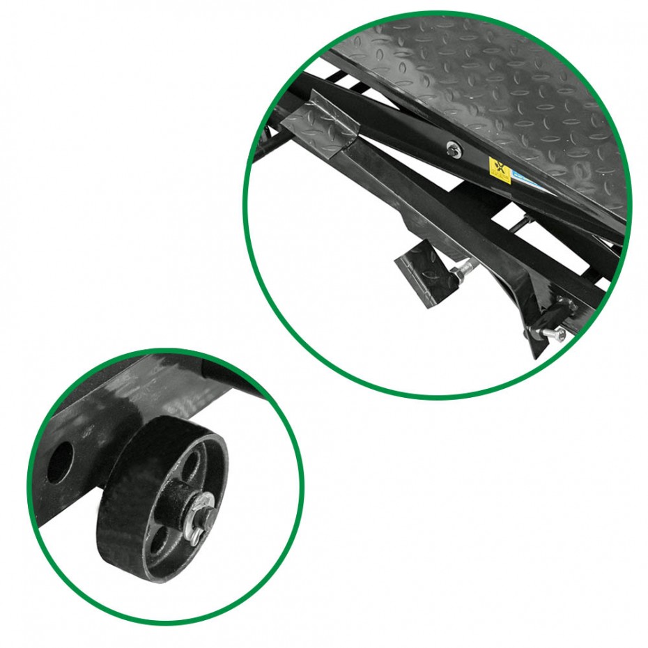 Mootorratta hüdrauliline laud - platvorm kuni 365 kg 50911