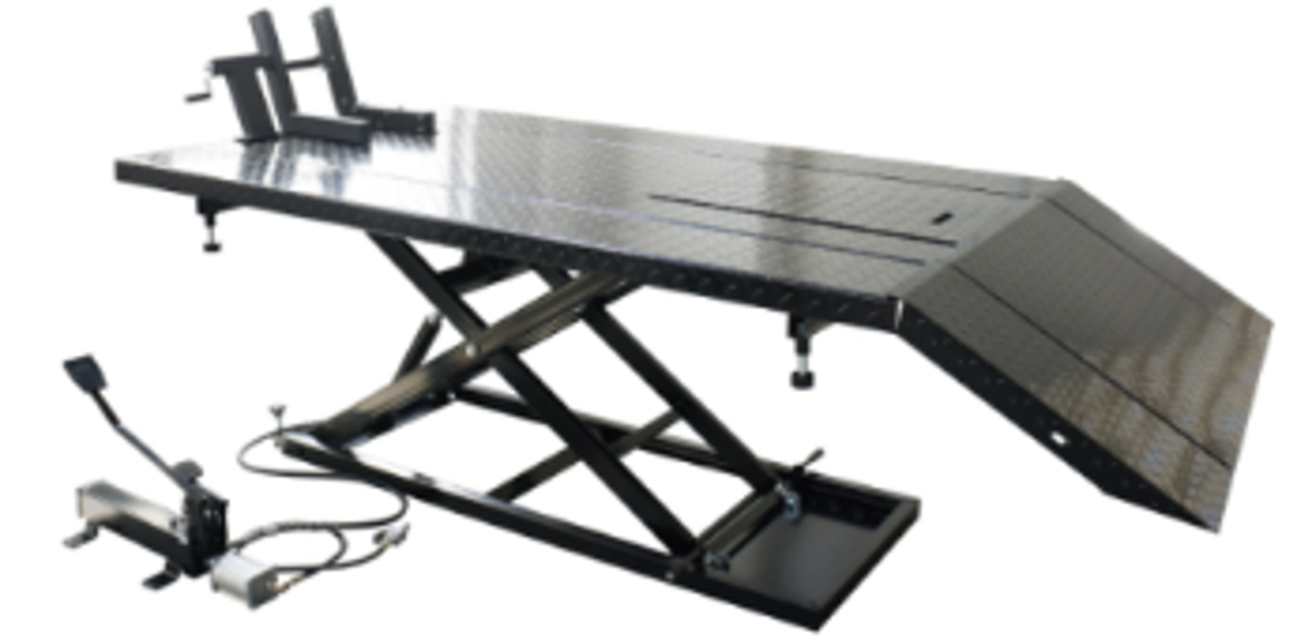 “EVO-680S” pneumatic-hydraulic lift with a wide platform